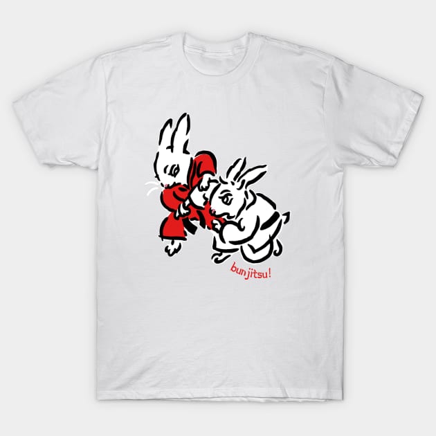 BUNJITSU BUNNY ELBOW ARMBAR! T-Shirt by John Himmelman